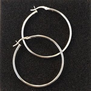 Silver hoops